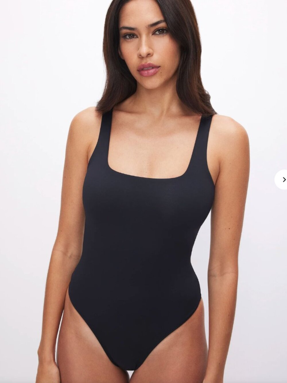 Good American Sculpting Modern Tank Bodysuit Black Small NWOT